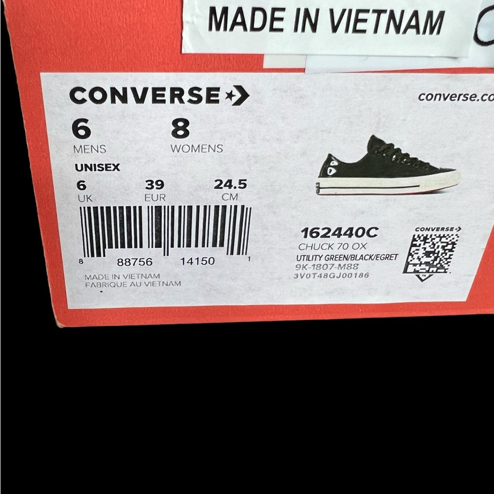 Converse Green Athletic Shoes Canvas Low-Top - Picture 7 of 8
